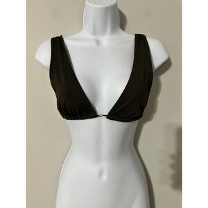Eres Classic Triangle Bikini Top Dark Brown FR 40‎ / US 8 Minimalist Tie Back